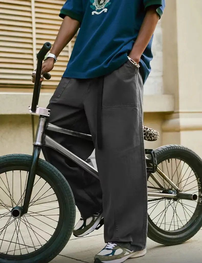 Designer × Japanese Brand Vintage Streetwear Japanese Design Loose Casual Pants Size US 33 - 2 Thumbnail
