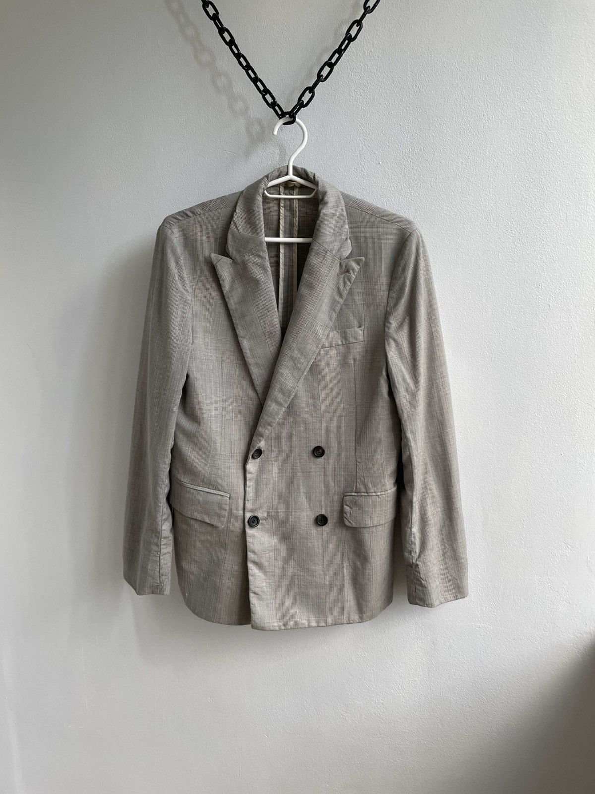 Our Legacy OUR LEGACY Blazer 100% Virgin Wool Beige Tweed Size 46S - 3 Thumbnail