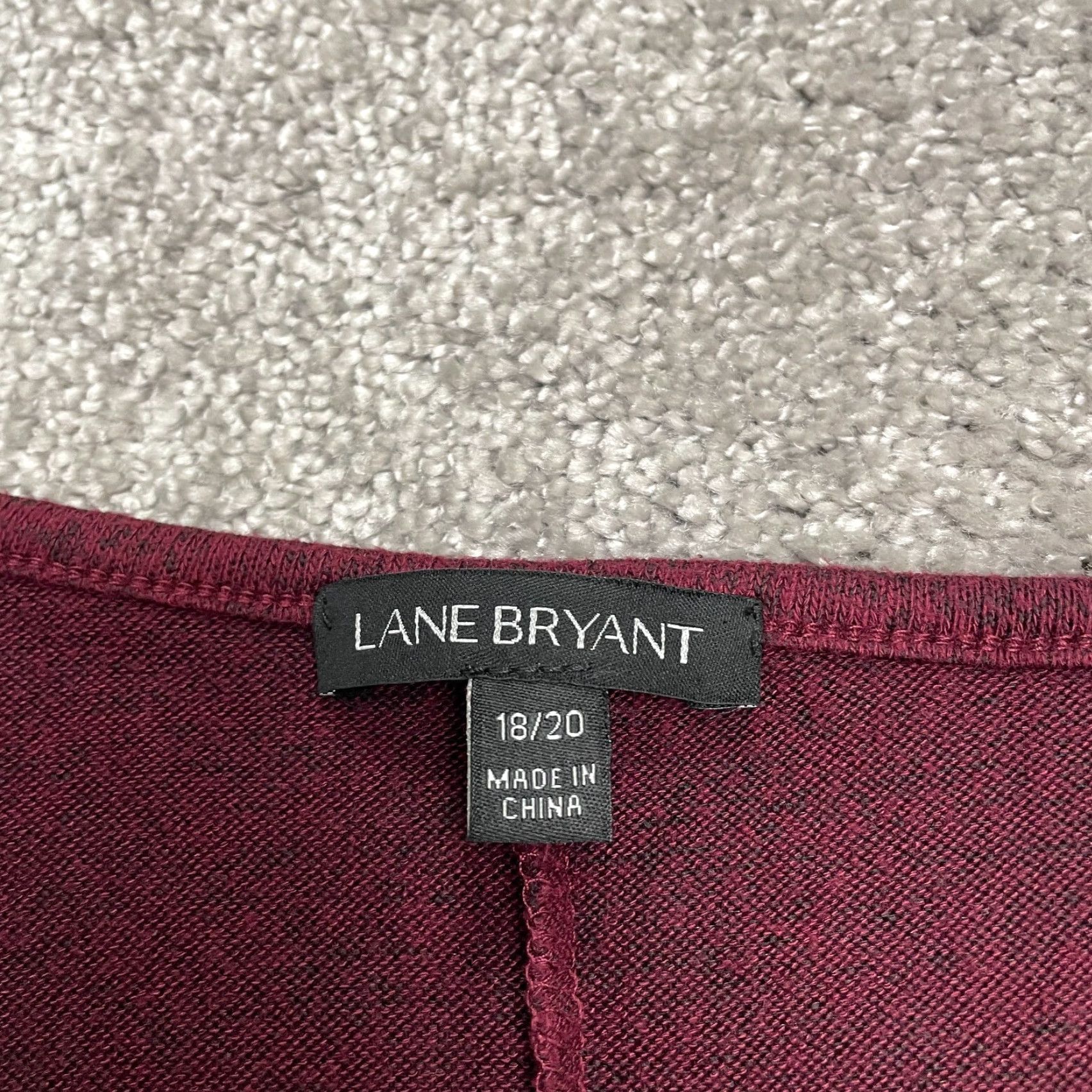 Vintage Lane Bryant Sweater Womens 18/20 Red Lace V-Neck Midweight Knit Pullover Size XXL / US 16-18 / IT 52-54 - 7 Thumbnail