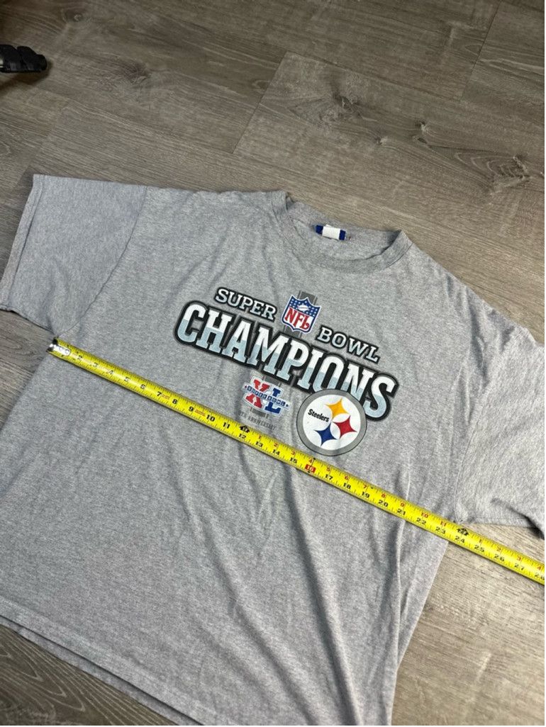 Reebok Vintage Reebok Steelers Super Bowl Champions T-shirt XL Gray Size US XL / EU 56 / 4 - 3 Thumbnail