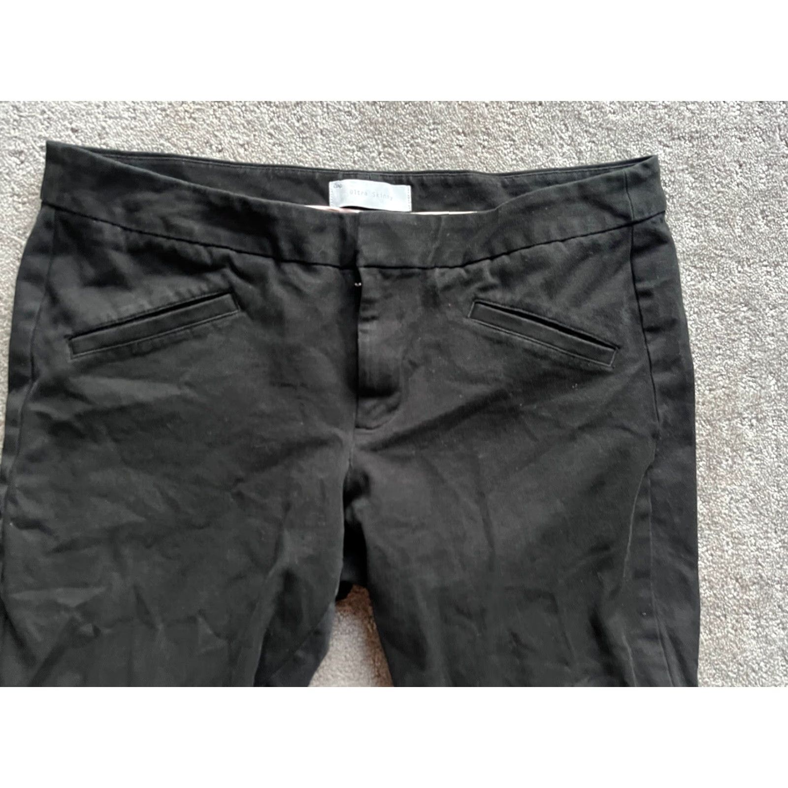 Gap VINTAGE Gap Ultra Skinny Black Stretch Crop Pants Womens 10 Black Cropped Slim Skinny 10R Seasonal? Size 32" / US 10 / IT 46 - 2 Thumbnail