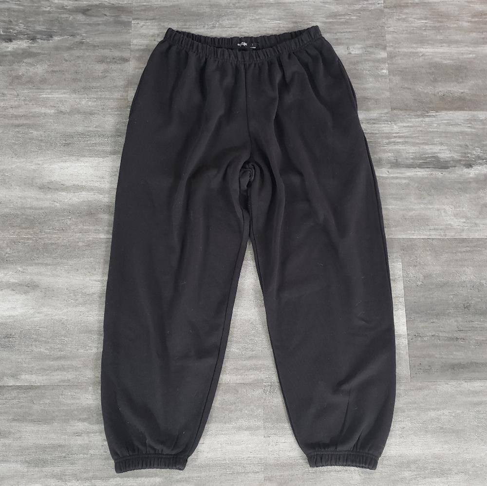 Designer Black Classic NASTY GAL Oversized Sweats Size 36" / US 14 / IT 50 - 1 Thumbnail