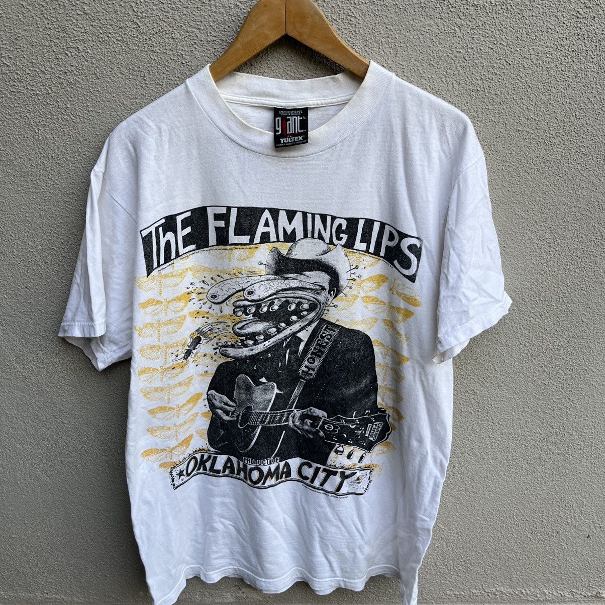 Band Tees Vintage rare 90s THE FLAMING LIPS band tee oklahama city Size US L / EU 52-54 / 3 - 2 Thumbnail