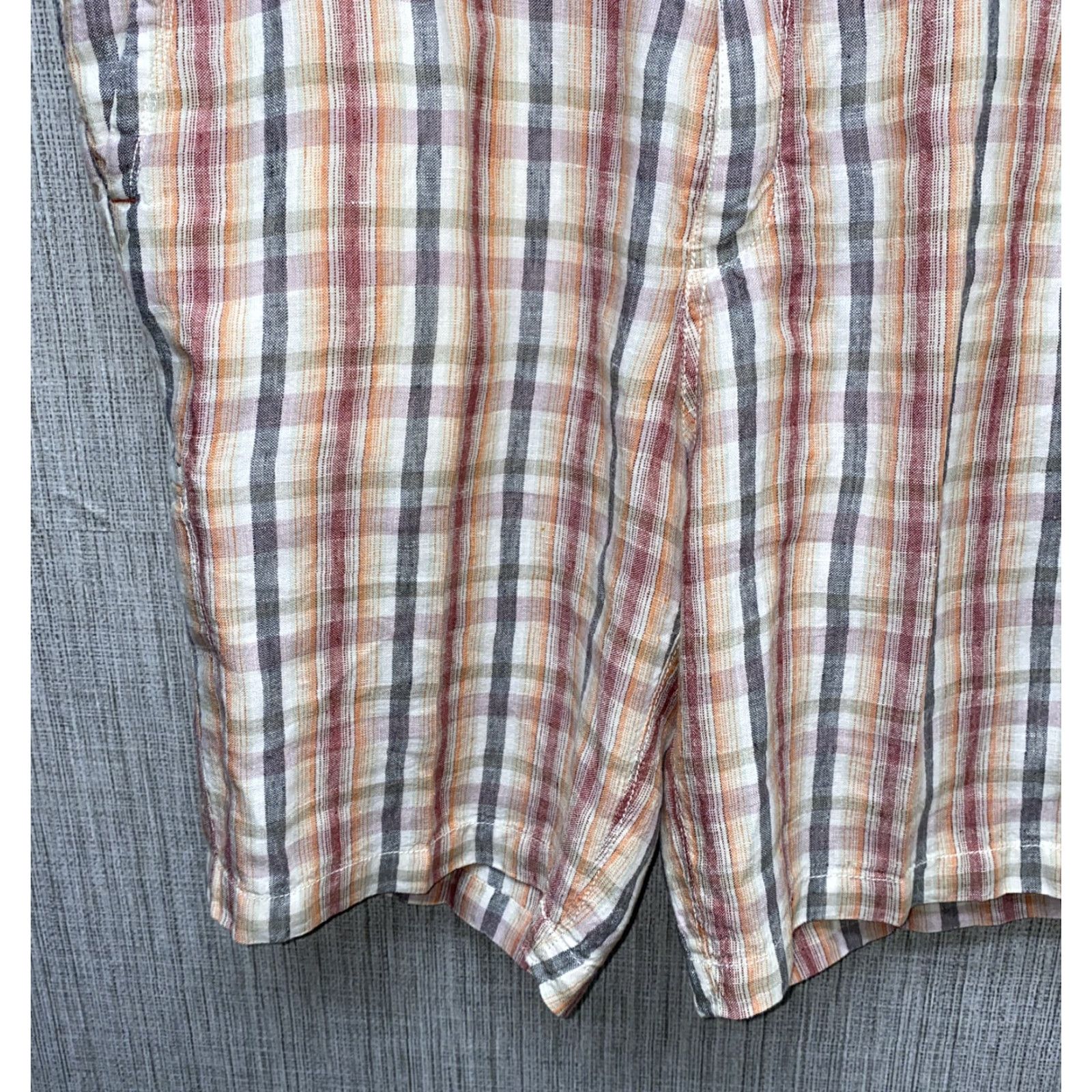 Tommy Bahama Tommy Bahama Casual Shorts Men Size 38 Multicolor Linen Plaid Regular Mens Size US 38 / EU 54 - 3 Thumbnail