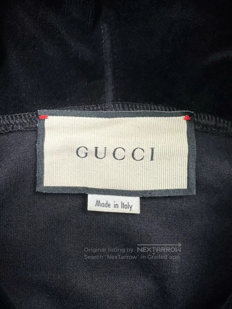 Gucci Gucci Logo letter embroidery printed hooded pullover velve Size US XS / EU 42 / 0 - 7 Thumbnail