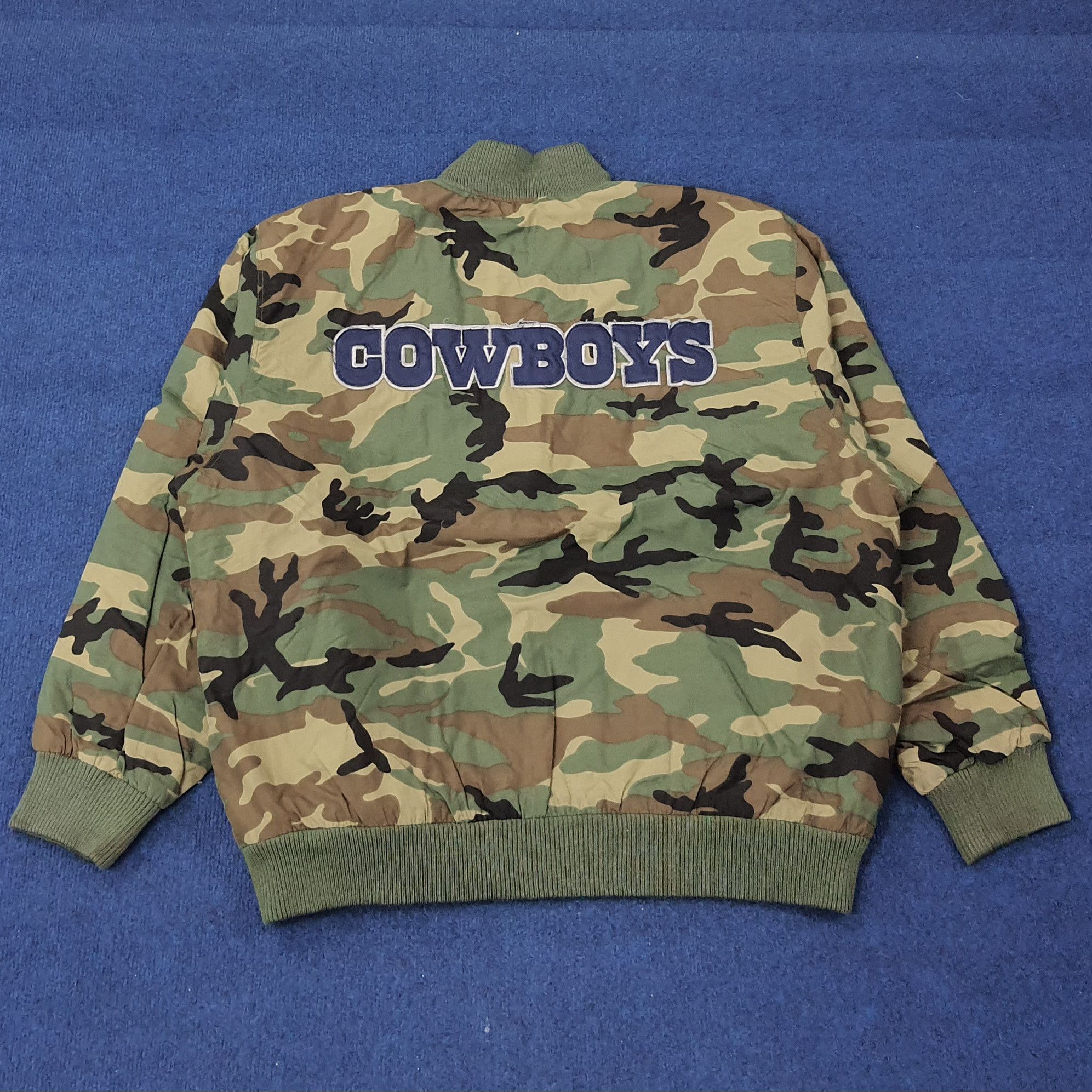 NFL Vintage NFL Cowboys Football Team Bomber Jacket C250N7 Size US XXL / EU 58 / 5 - 1 Thumbnail