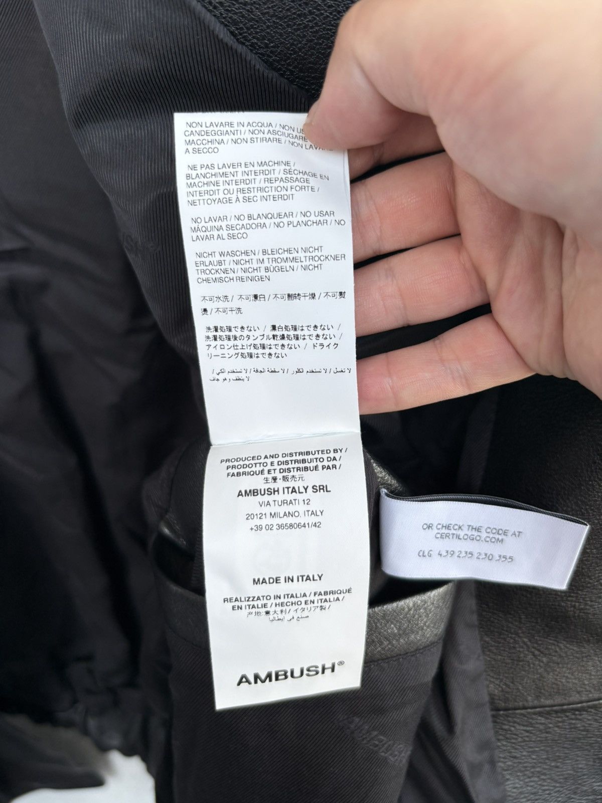 Ambush Design Ambush leather deconstructed jacket rare moto Size US M / EU 48-50 / 2 - 11 Thumbnail