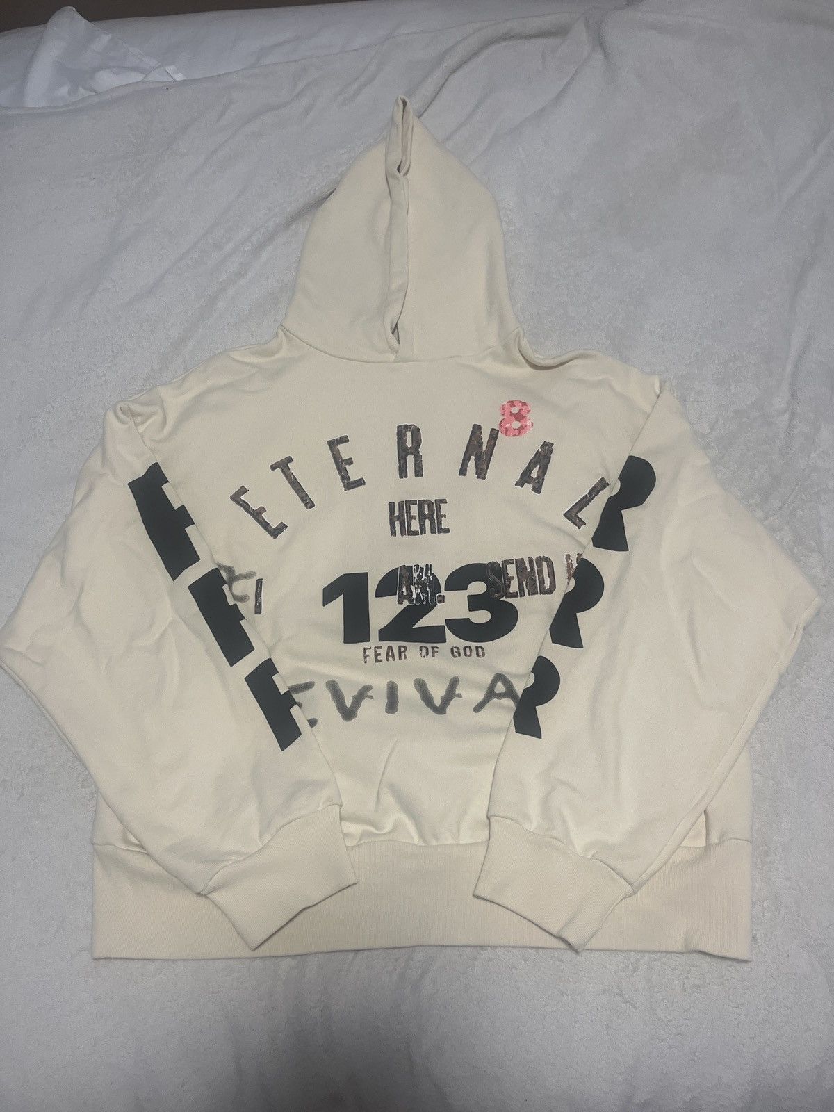 image of Fear Of God X Rrr123 Revival Hoodie in Ivory, Men's (Size Large)