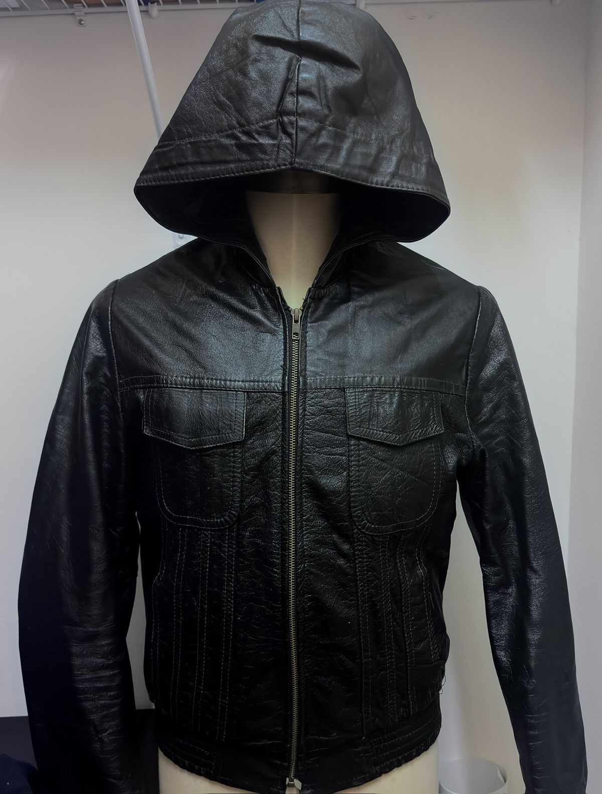 Tornado Mart TORNADO MART HOODED LEATHER JACKET Size US S / EU 44-46 / 1 - 1 Thumbnail