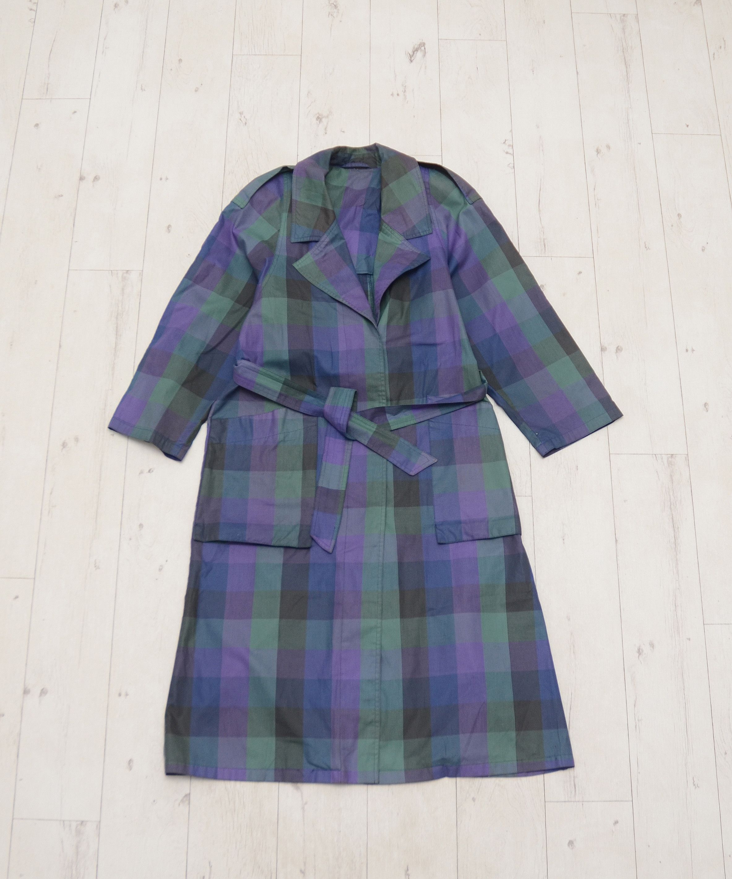 Vintage Vintage Oversized Trench Coat Long Jacket Nova Check Women Size M / US 6-8 / IT 42-44 - 1 Thumbnail