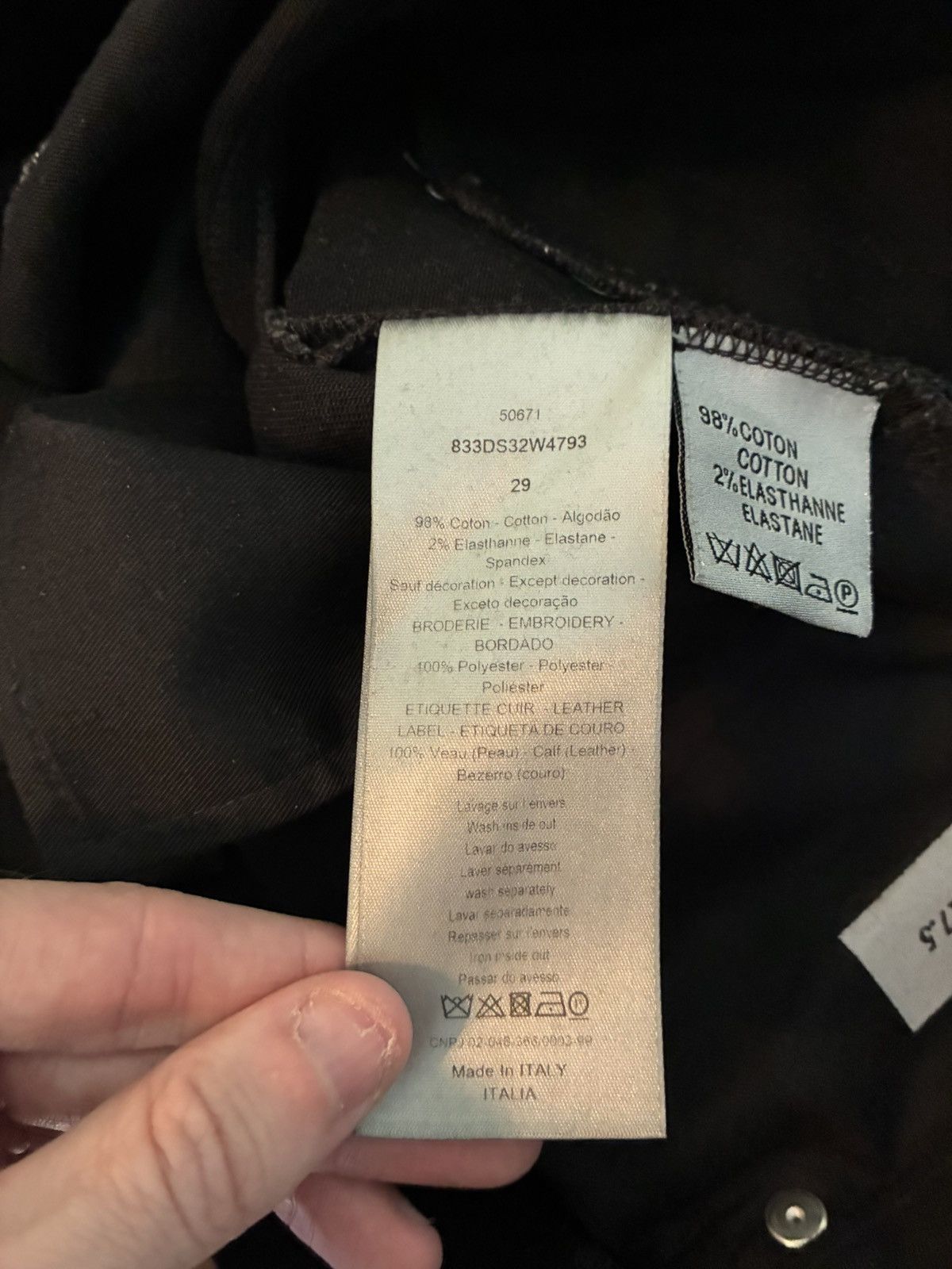 Dior Dior Atelier Embroided Black Jeans Size US 29 - 8 Thumbnail