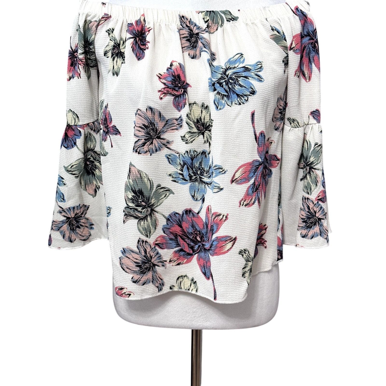 Other Charlotte Russe Blouse Floral Off Shoulder Multicolor S Size S / US 4 / IT 40 - 3 Thumbnail