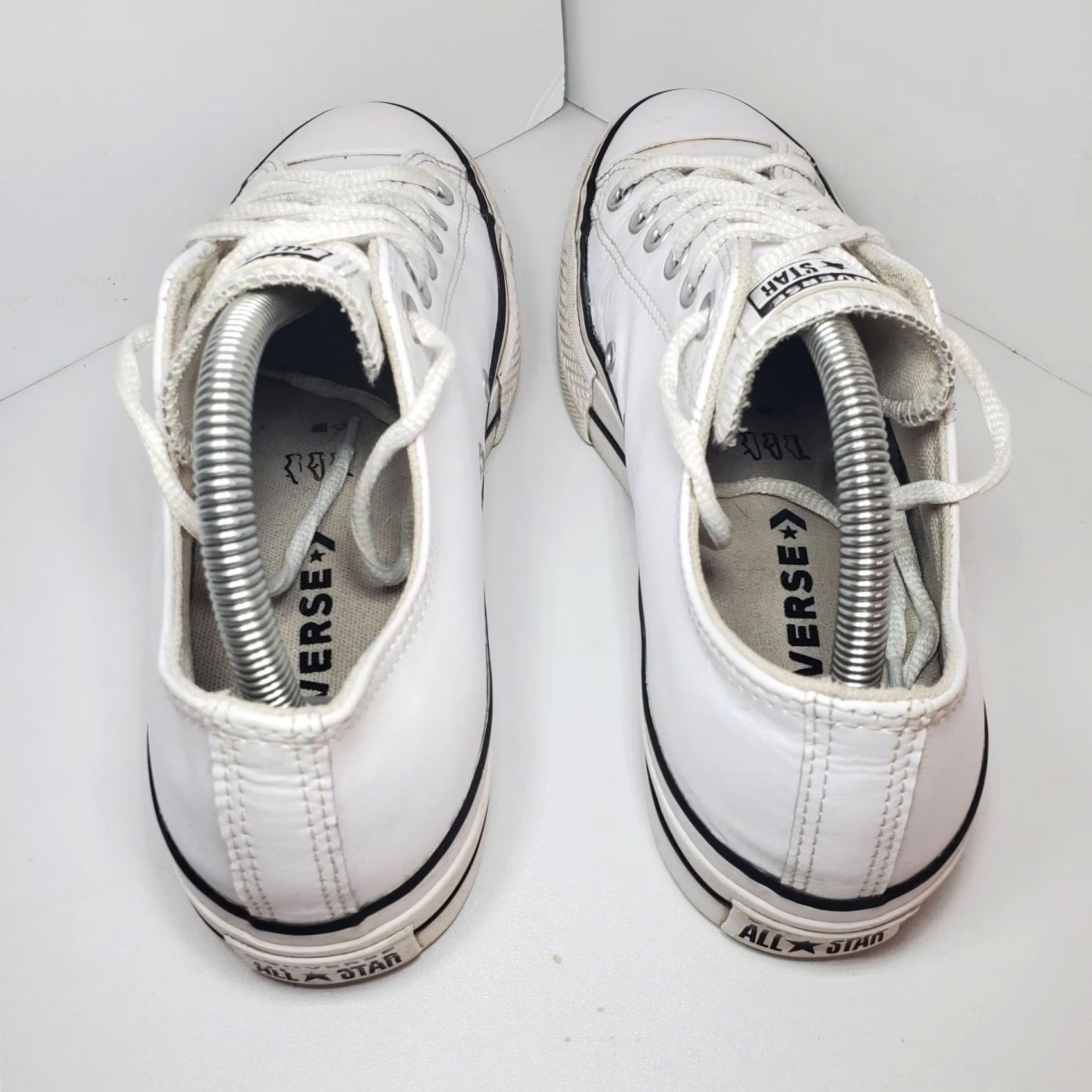 Converse Converse Shoes Womens White Leather Platform Low Top Sneakers All Stars Size M / US 6-8 / IT 42-44 - 7 Thumbnail