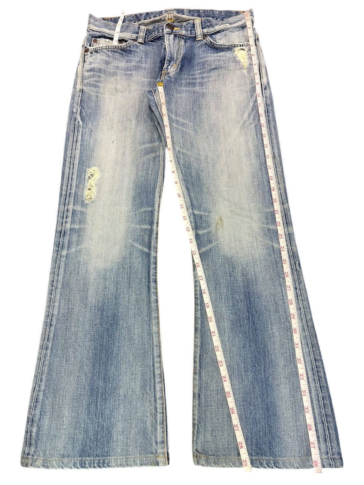 Edwin Vintage Japanese Edwin 503 Distress Flare Jeans Size 31" - 7 Thumbnail