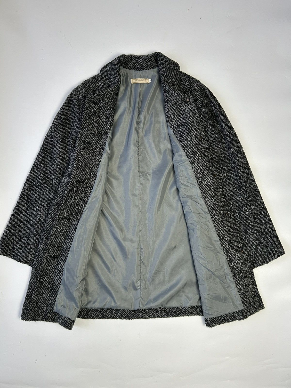 Japanese Brand × Lacoste CROCODILE WOOL GREY COAT Size XL / US 12-14 / IT 48-50 - 2 Thumbnail