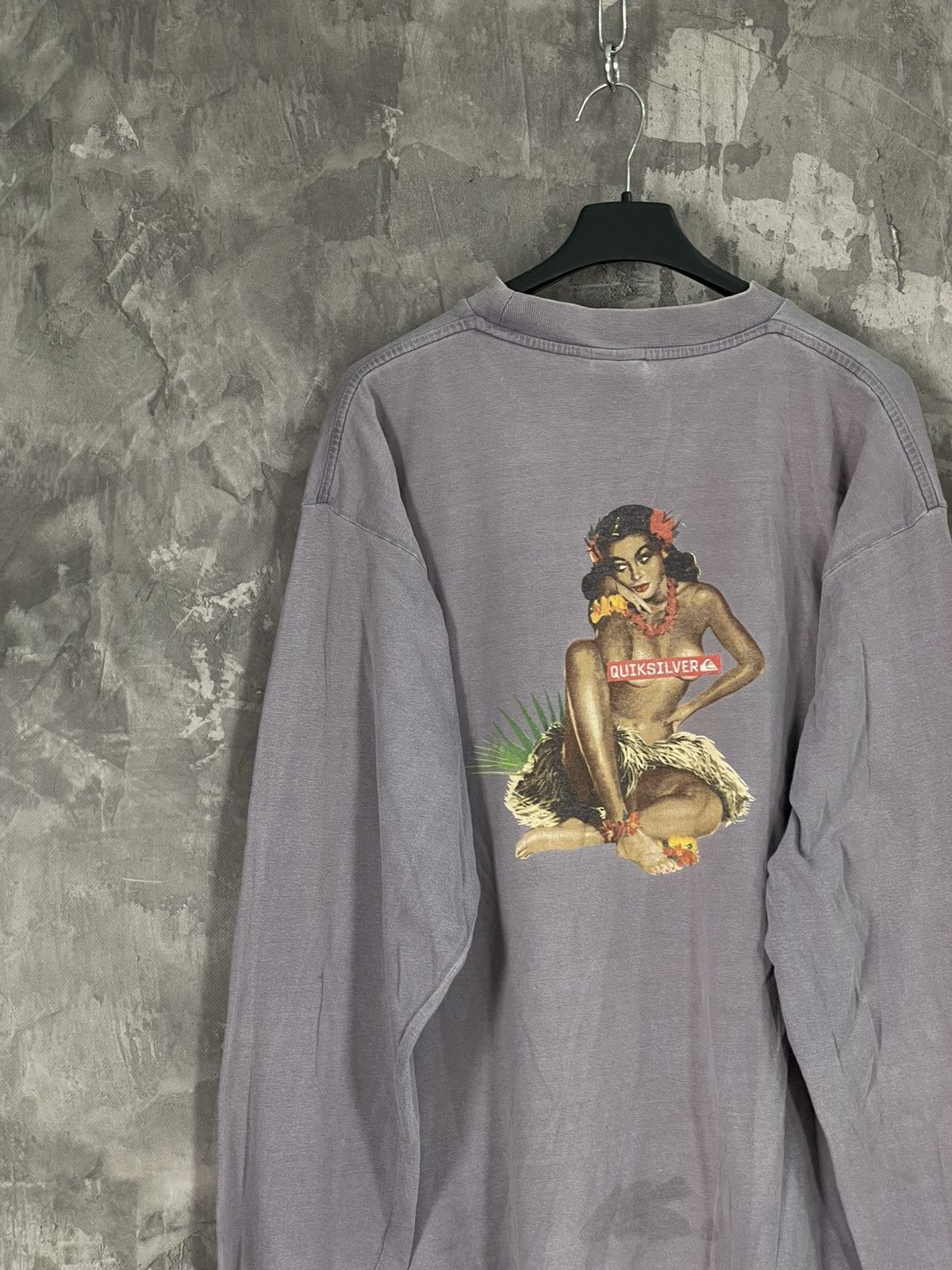 Japanese Brand × Quiksilver Quicksilver Vintage Y2K Distressed Sexy Logo Long Sleeve Size US L / EU 52-54 / 3 - 3 Thumbnail