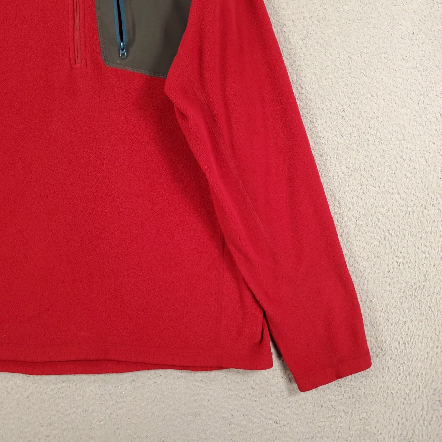 The North Face The North Face Fleece Sweater Mens Large Red 1/4 Zip Pullover Sweatshirt Jacket Size US L / EU 52-54 / 3 - 4 Thumbnail