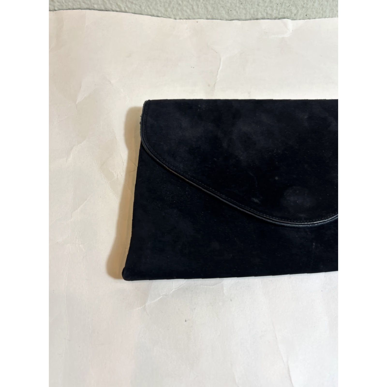 Bally VINTAGE Bally Clutch Womens Black Leather Suede Purse Size ONE SIZE - 2 Thumbnail