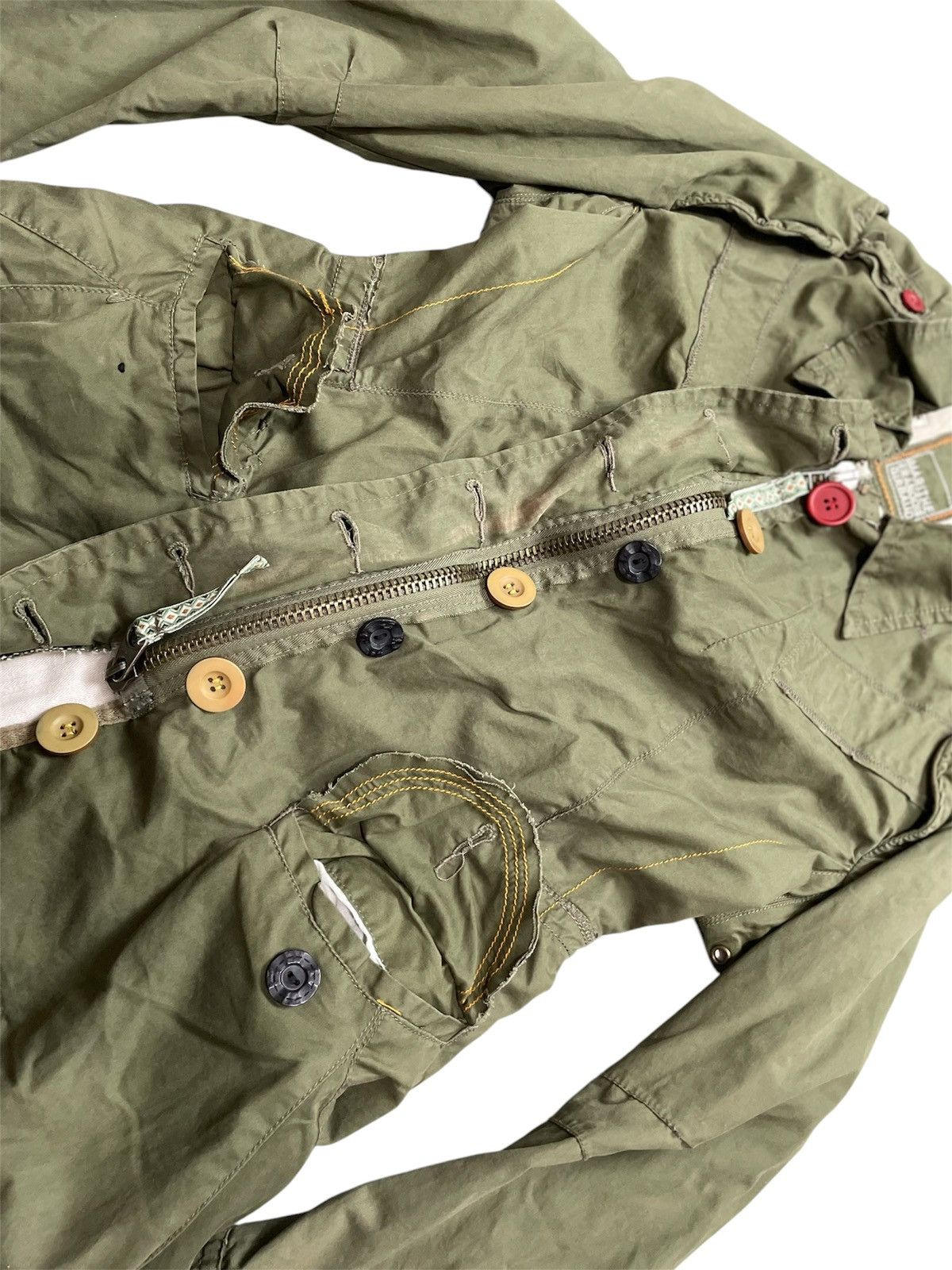 Marithe + Francois Girbaud VINTAGE MARITHE FRANCOIS GIRBAUD RAW CUT MILITARY JACKET Size US S / EU 44-46 / 1 - 6 Thumbnail