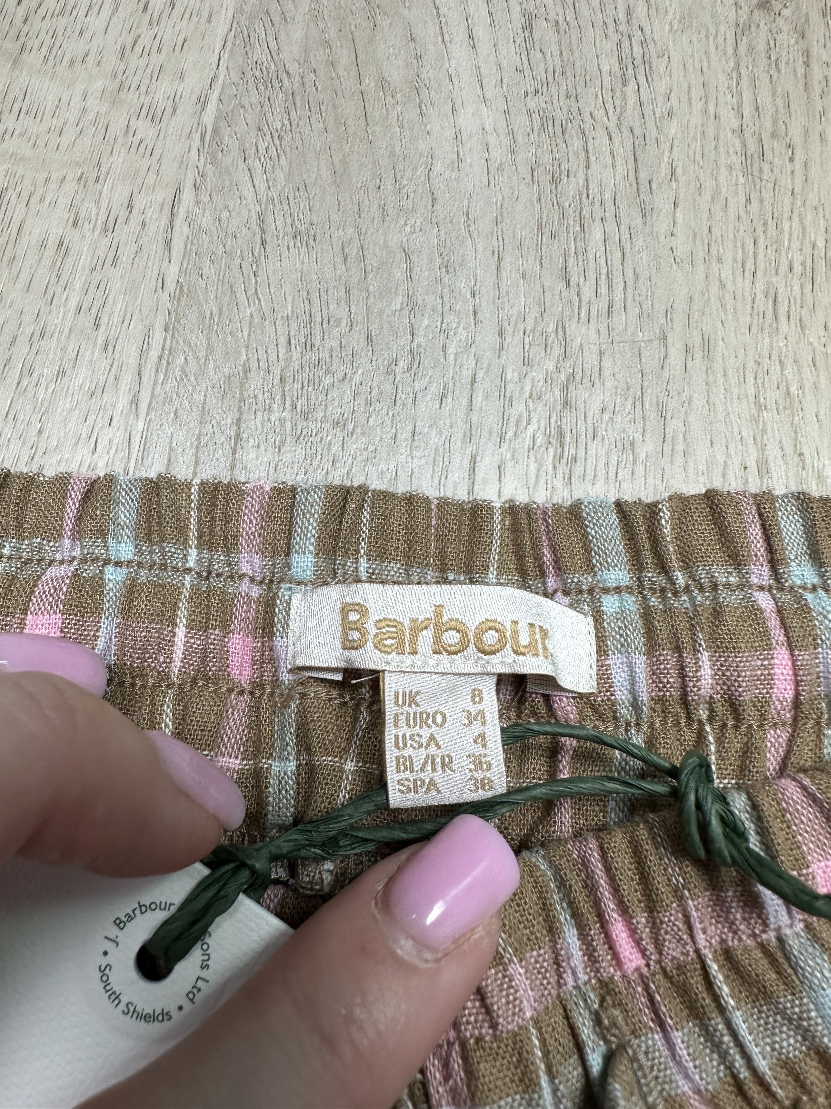 Barbour NEW Barbour Womens Lydia LINEN Check Shorts Size 27" / US 4 / IT 40 - 5 Thumbnail