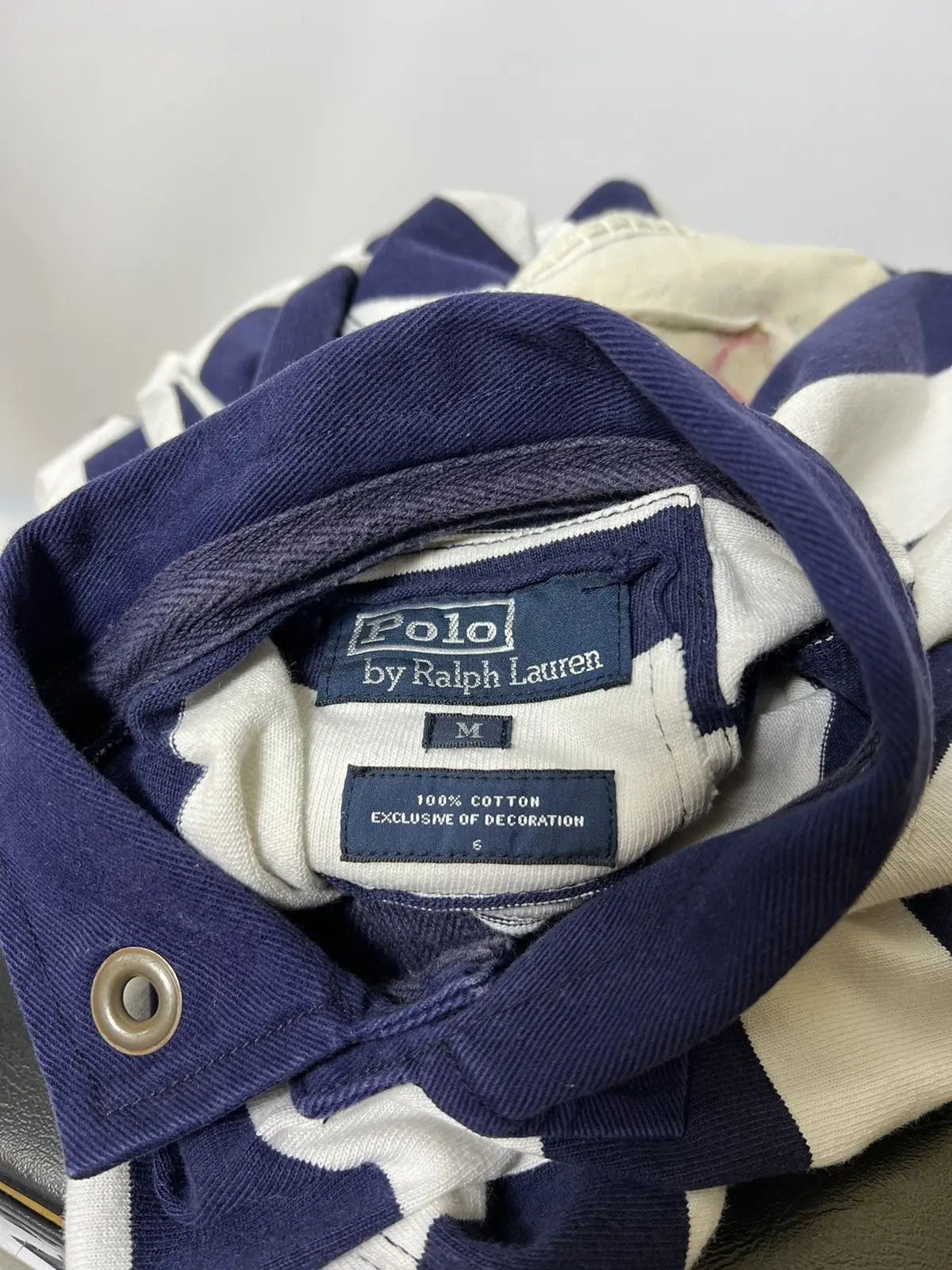 Polo Ralph Lauren × Vintage Vintage Polo Ralph Lauren striped polo T-shirt Size US M / EU 48-50 / 2 - 4 Thumbnail