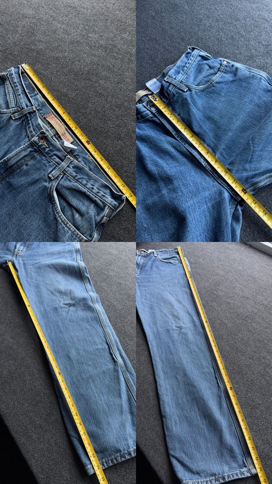 Levi's Retro 00s Levi’s 505 USA Regular Fit Light Wash Denim Jeans Size US 36 / EU 52 - 20 Thumbnail