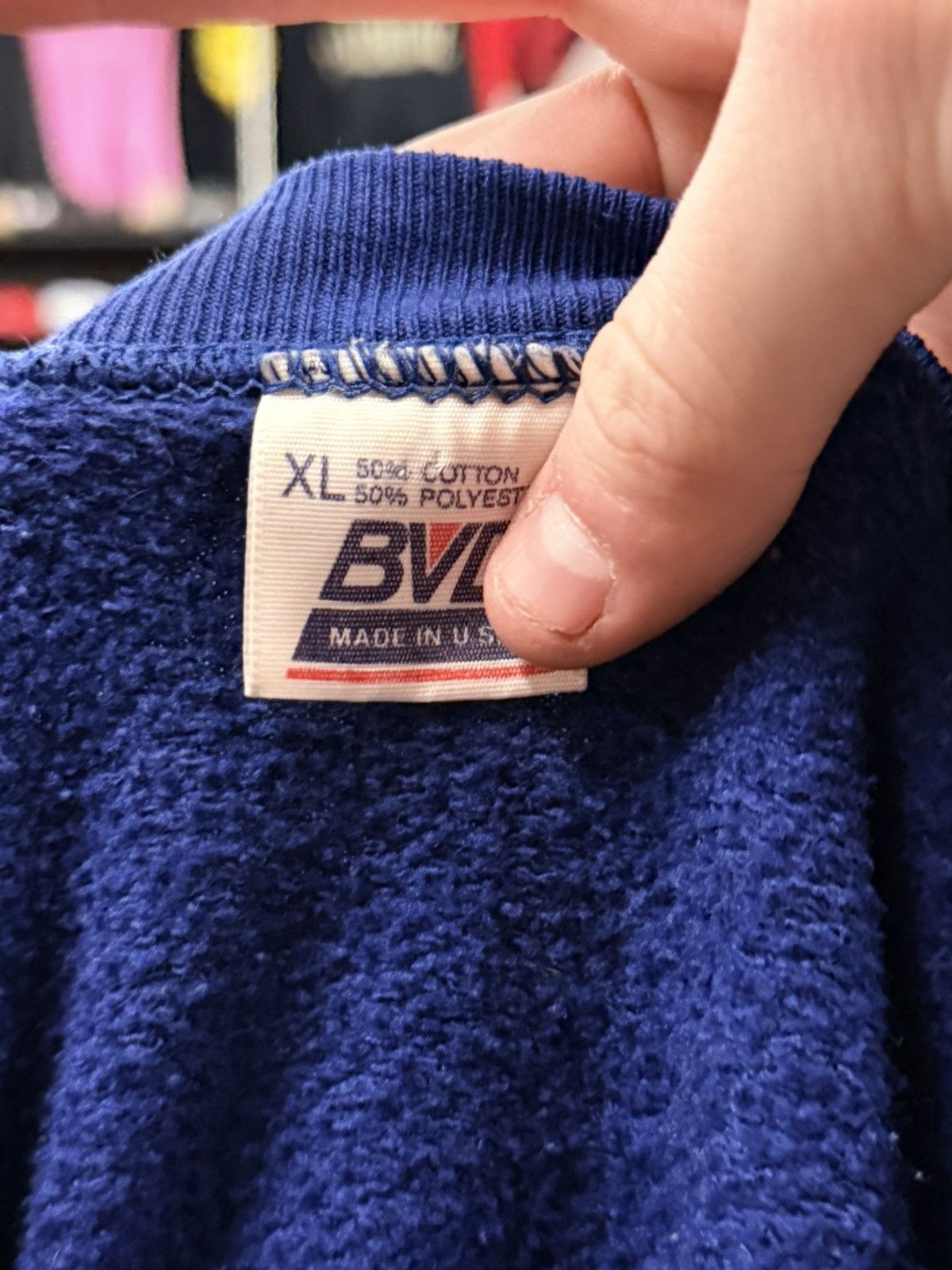 Vintage Vintage faded blue blank crewneck Size US XL / EU 56 / 4 - 3 Thumbnail