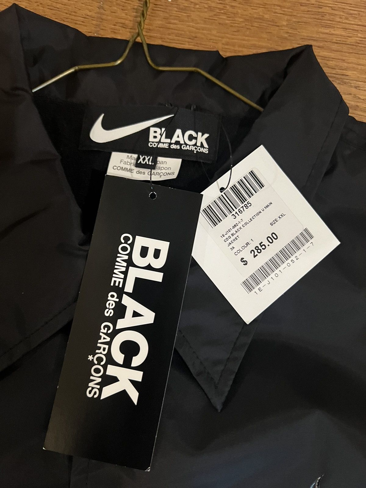 Comme des Garcons Black × Nike CDG Black Nike Country Lined Coaches Jacket Size US XXL / EU 58 / 5 - 5 Thumbnail