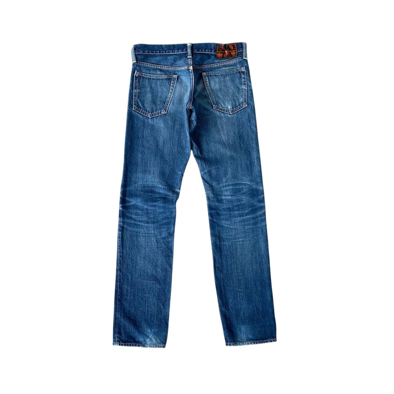 Kapital VINTAGE KAPITAL BY KIRO HIRATA FADED BLUE LOWRISE SLIMFIT Size US 28 / EU 44 - 4 Thumbnail