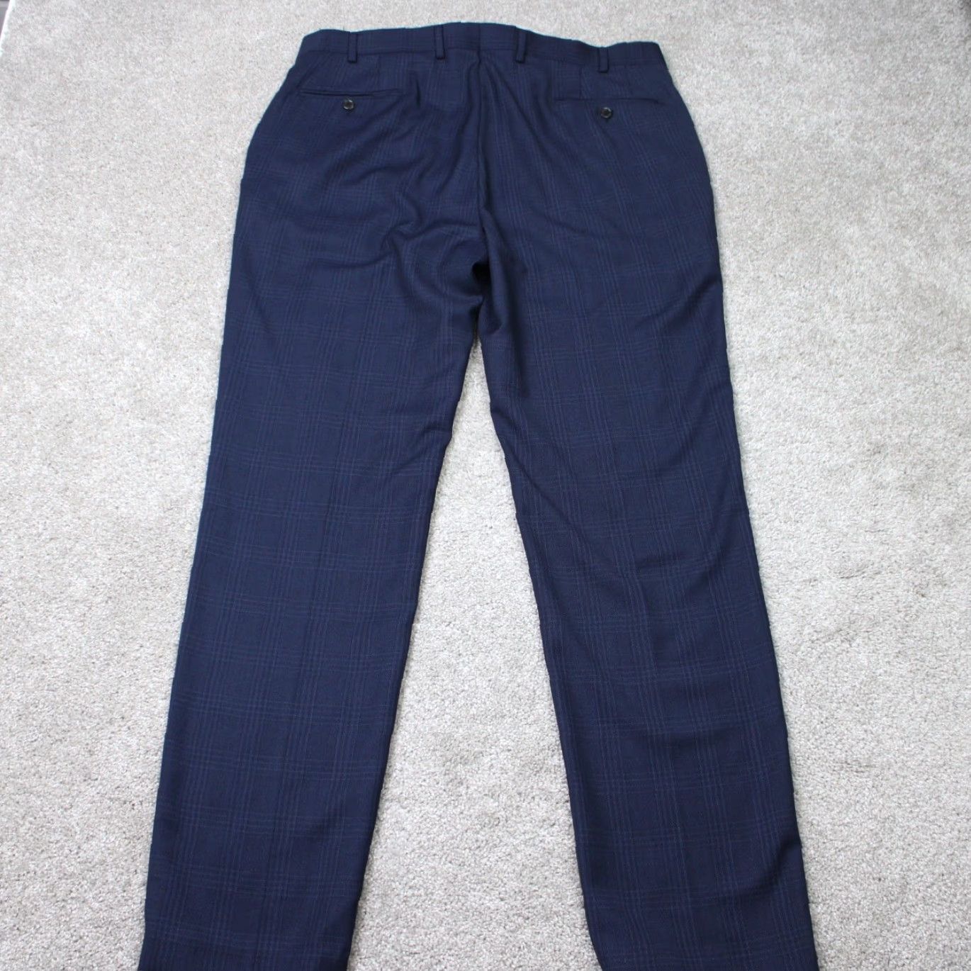 Ralph Lauren LAUREN Ralph Lauren Pants Mens 38x34 Blue Checkered Wool Blend Dress Pants Regular Fit Straight Leg Adults Size US 38 / EU 54 - 6 Thumbnail