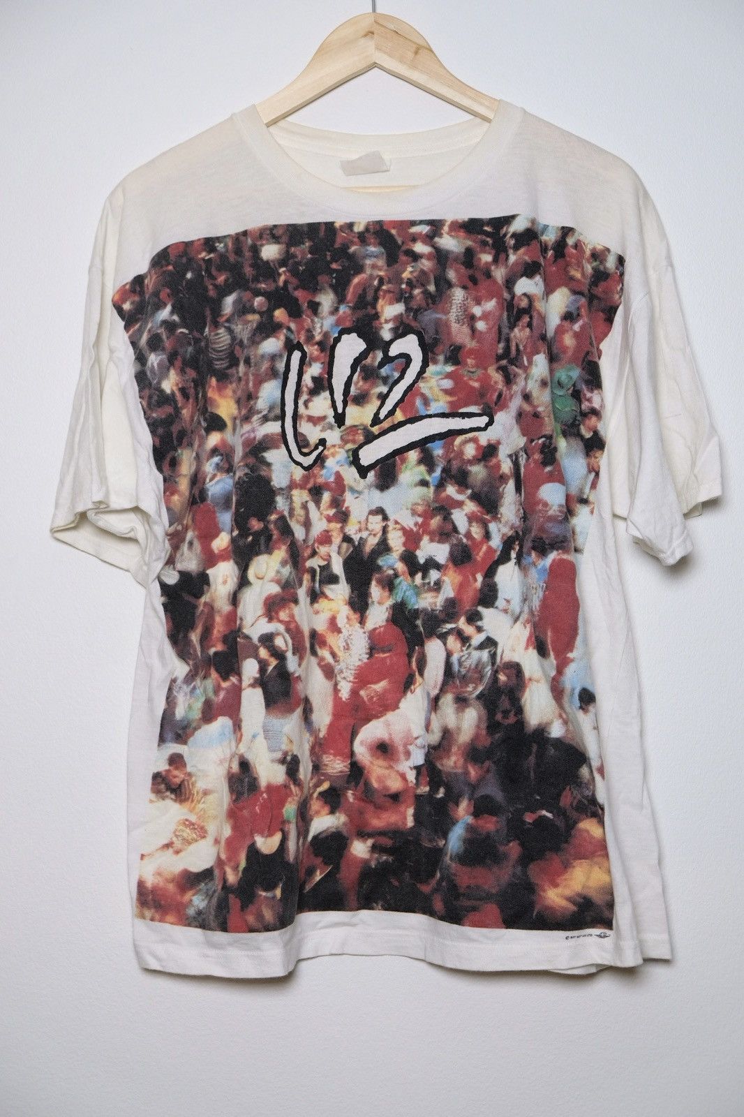 Band Tees × Vintage Rare 1991 vintage Official U2 1991 Promo 'Achtung Baby' tee Size US XL / EU 56 / 4 - 6 Thumbnail