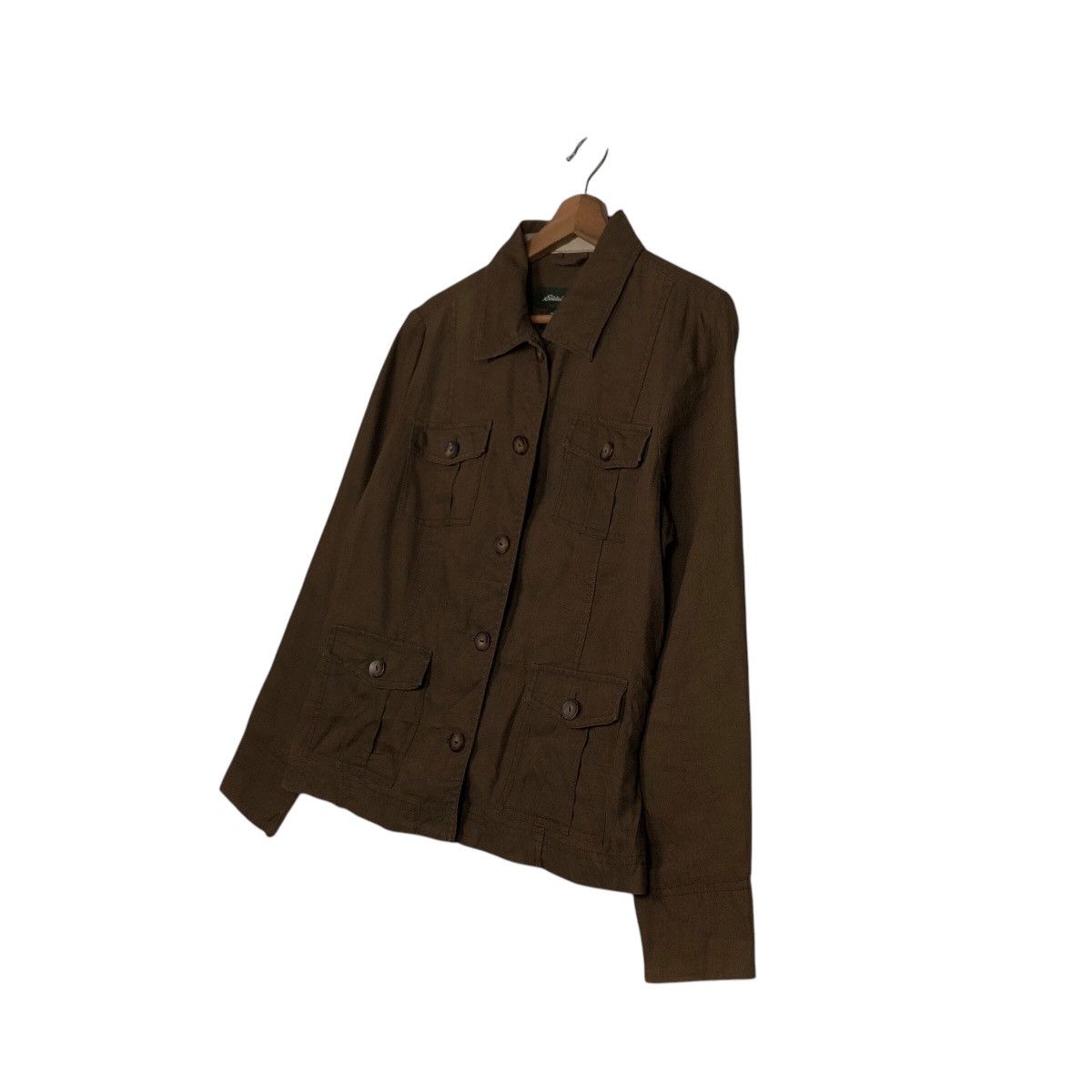 Japanese Brand × Vintage 📌Rich Brown Chore Work Jacket Eddie Bauer Issey Miyake Size US L / EU 52-54 / 3 - 3 Thumbnail