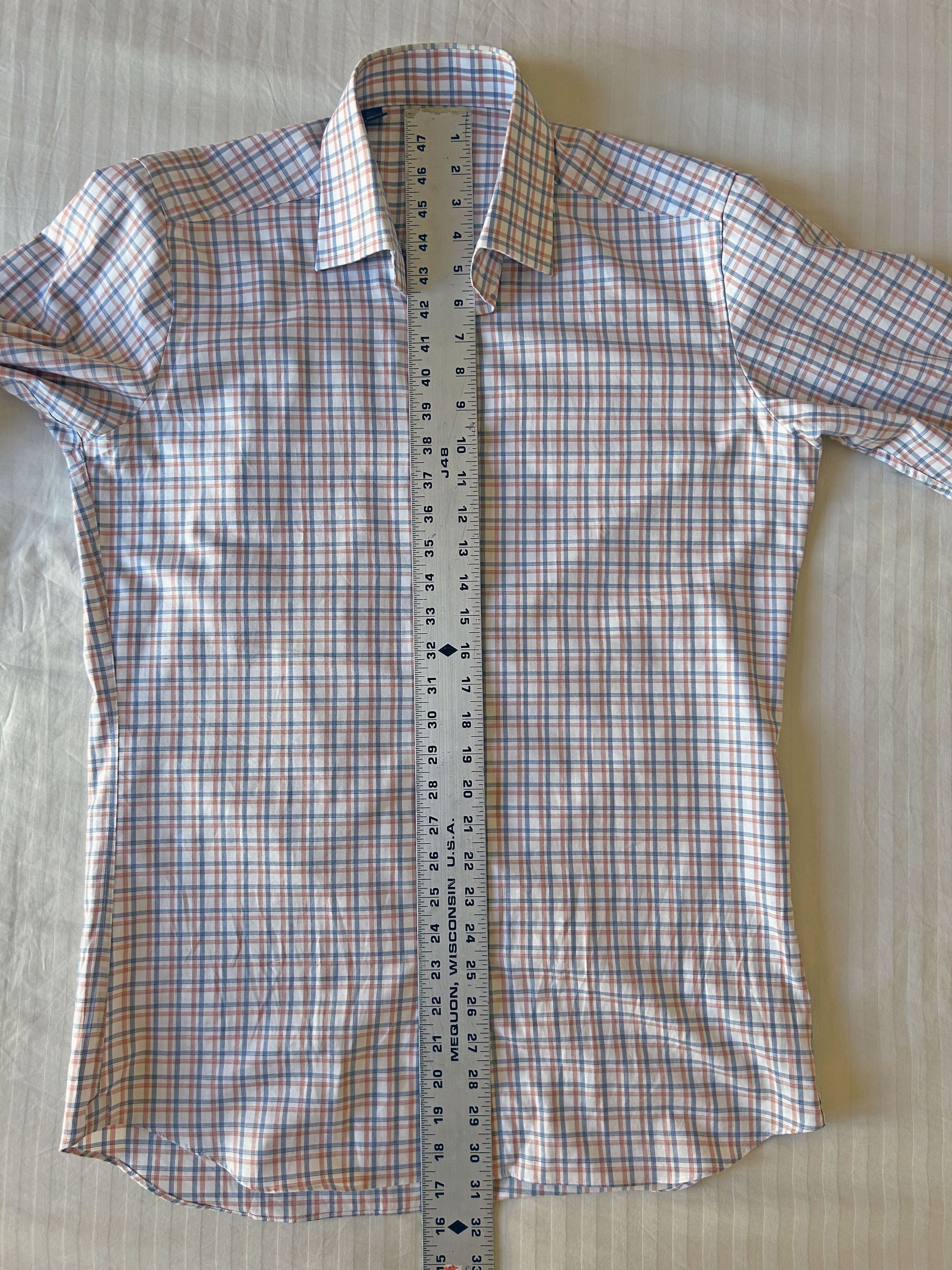 David Donahue David Donahue Trim Plaid Dress Shirt-Multicolor Check-15.5 Size US M / EU 48-50 / 2 - 3 Thumbnail