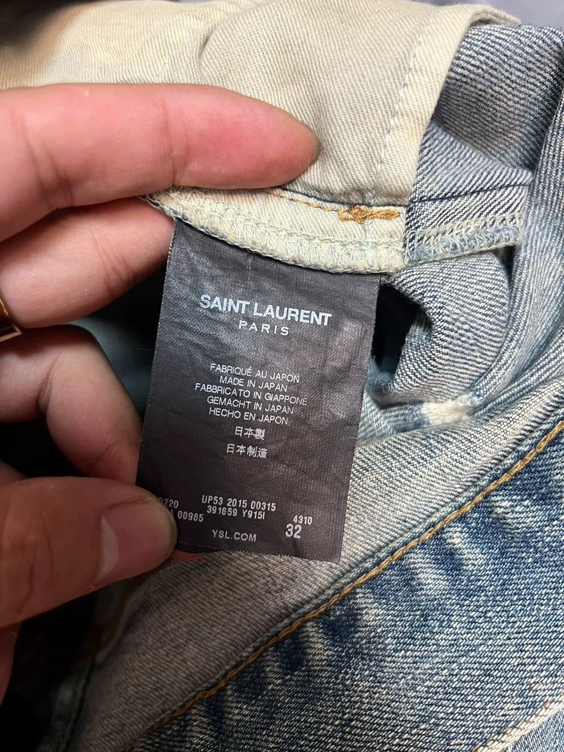 Saint Laurent Paris saint Laurent paris15 Fall/Winter Washed Blue Wrecking Jea Size US 32 / EU 48 - 4 Thumbnail