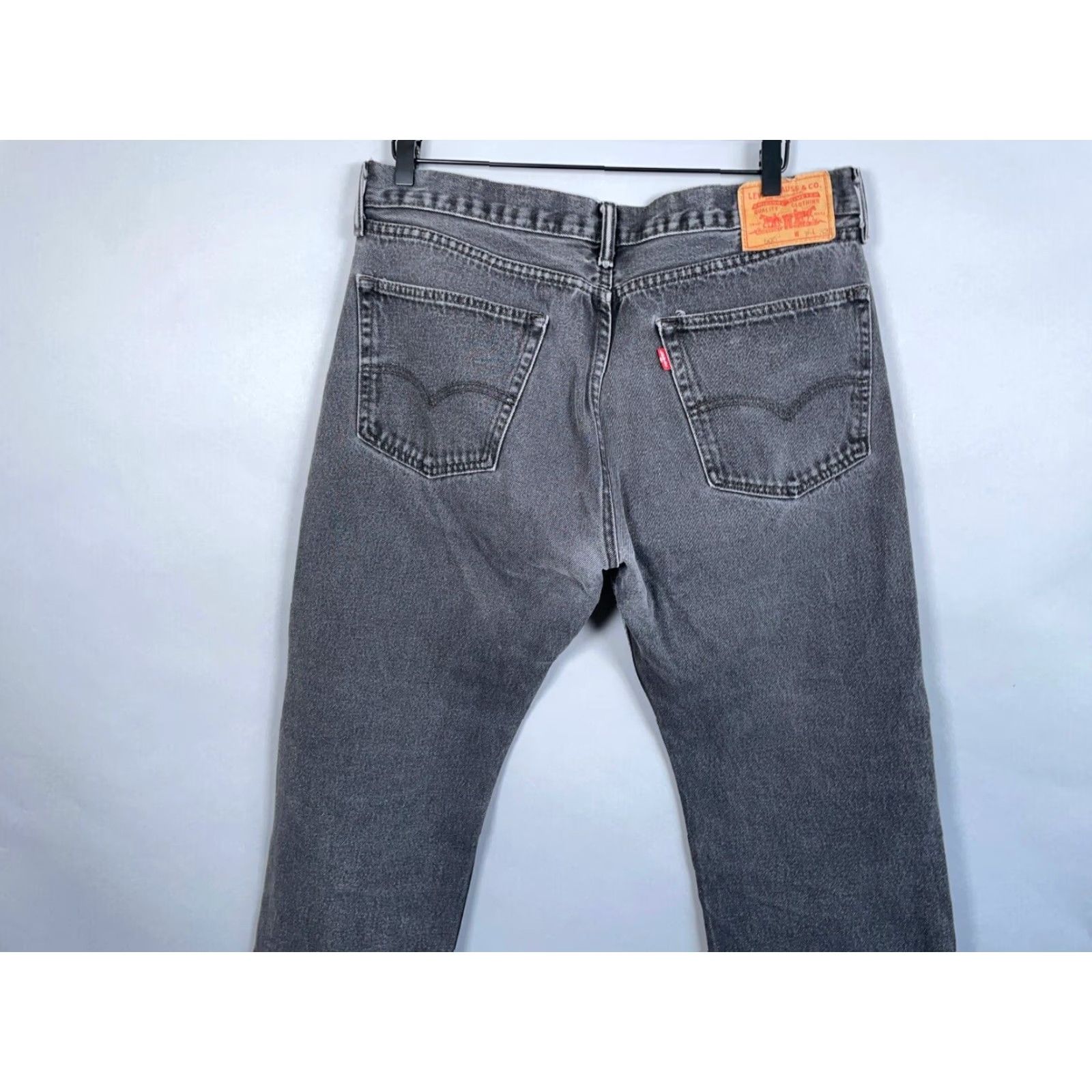 Levi's VINTAGE Levi's 505 Regular Fit Straight Jeans Men's 36 x 30 Black Denim 90s Retro Grunge Size US 36 / EU 52 - 3 Thumbnail