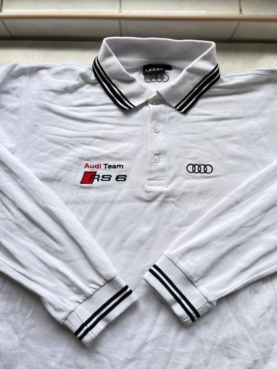 Audi Rare Audi RS 6 Racing Team Long sleeve Polo Shirt Auto y2k Size US L / EU 52-54 / 3 - 1 Thumbnail