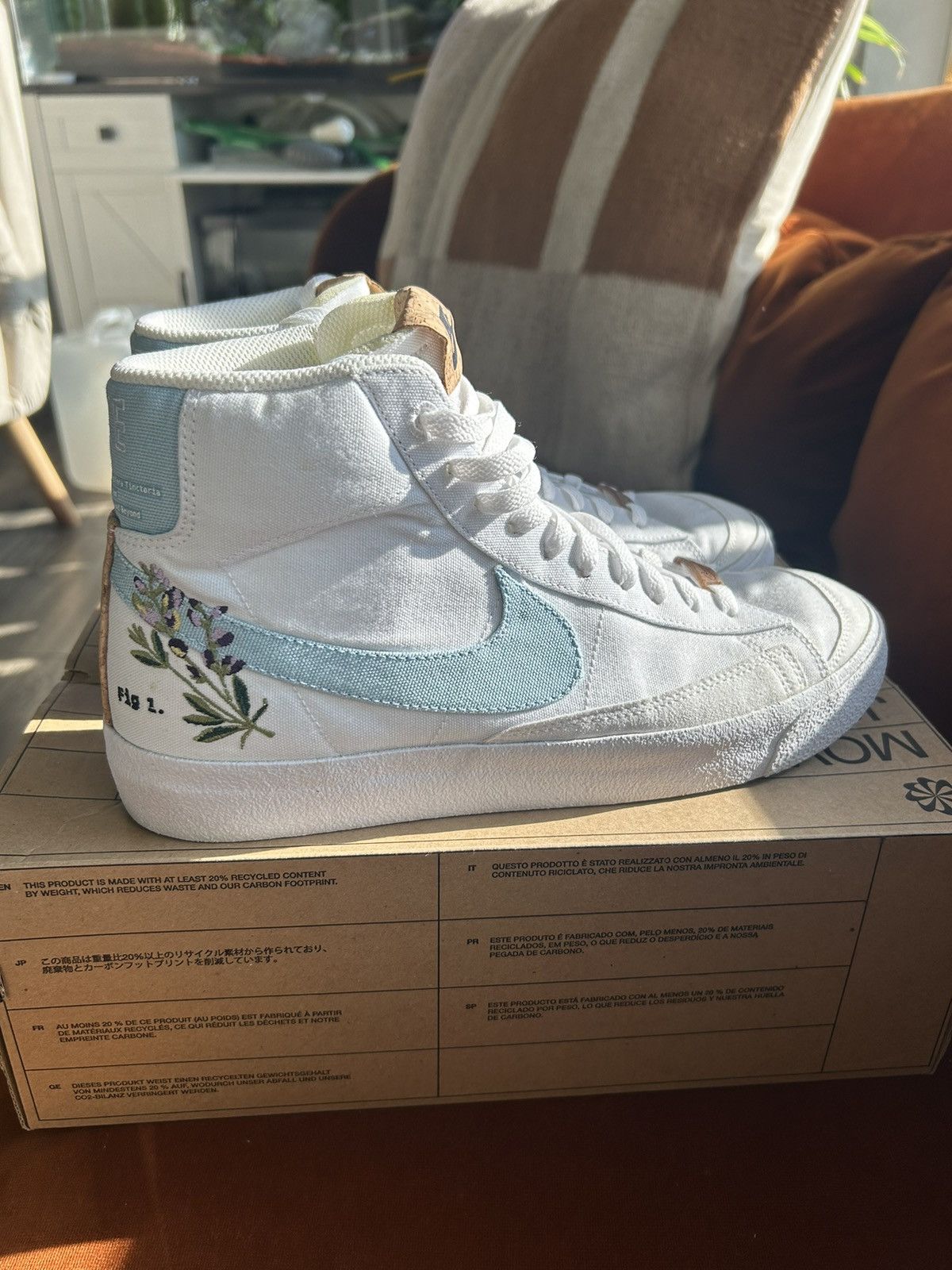 Nike Nike Blazer Mid 77 White Indigo Size US 10 / EU 43 - 2 Thumbnail