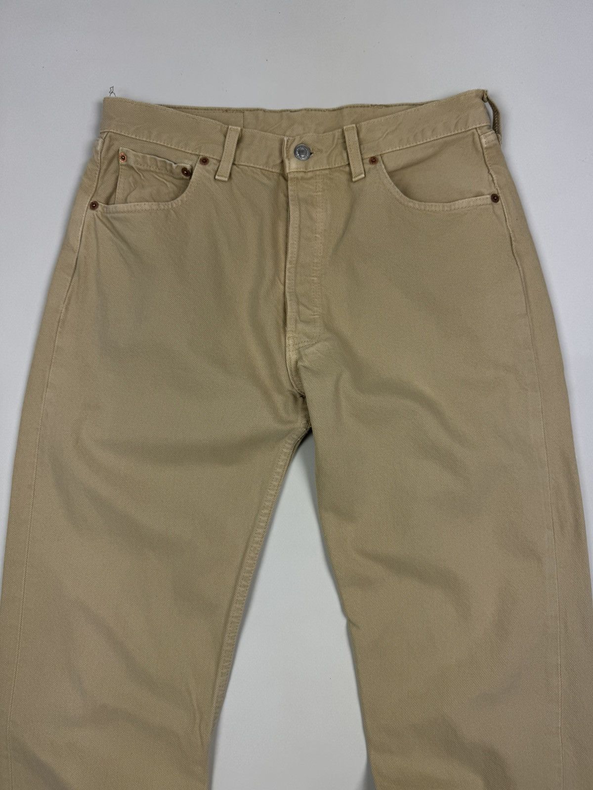 Levi's 1990’s Vintage Faded Levi’s 501 Beige Jeans Pants Size US 32 / EU 48 - 7 Thumbnail