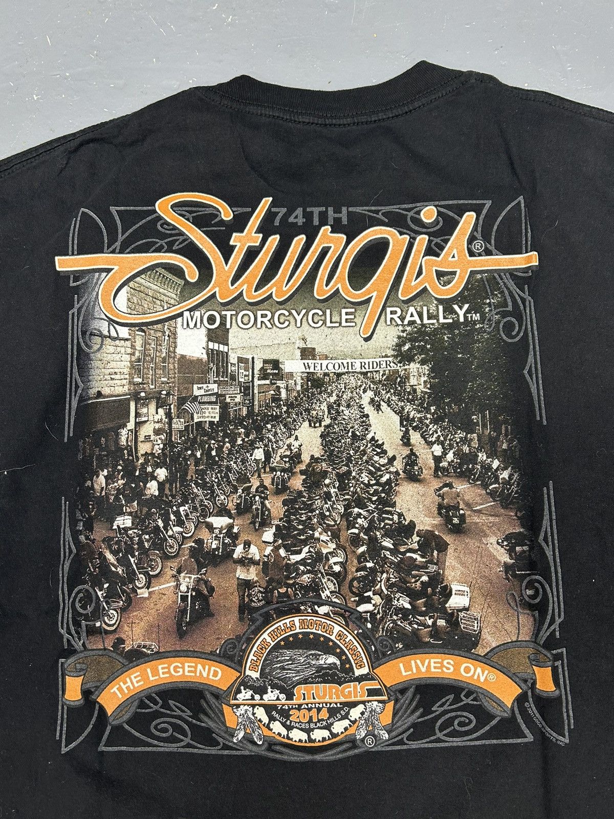 Harley Davidson Crazy Vintage Y2K Essential Black Sturgis Motorcycle T-Shirt Size US L / EU 52-54 / 3 - 4 Thumbnail