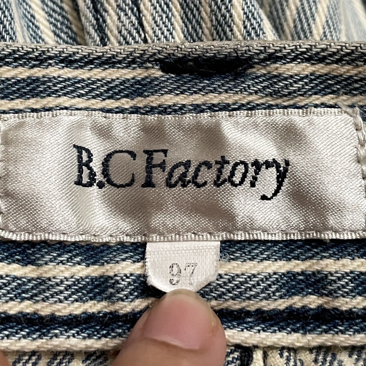 Japanese Brand × Vintage Vintage Japanese Brand Bc Factory Hickory Pants 2000s Size US 38 / EU 54 - 9 Thumbnail