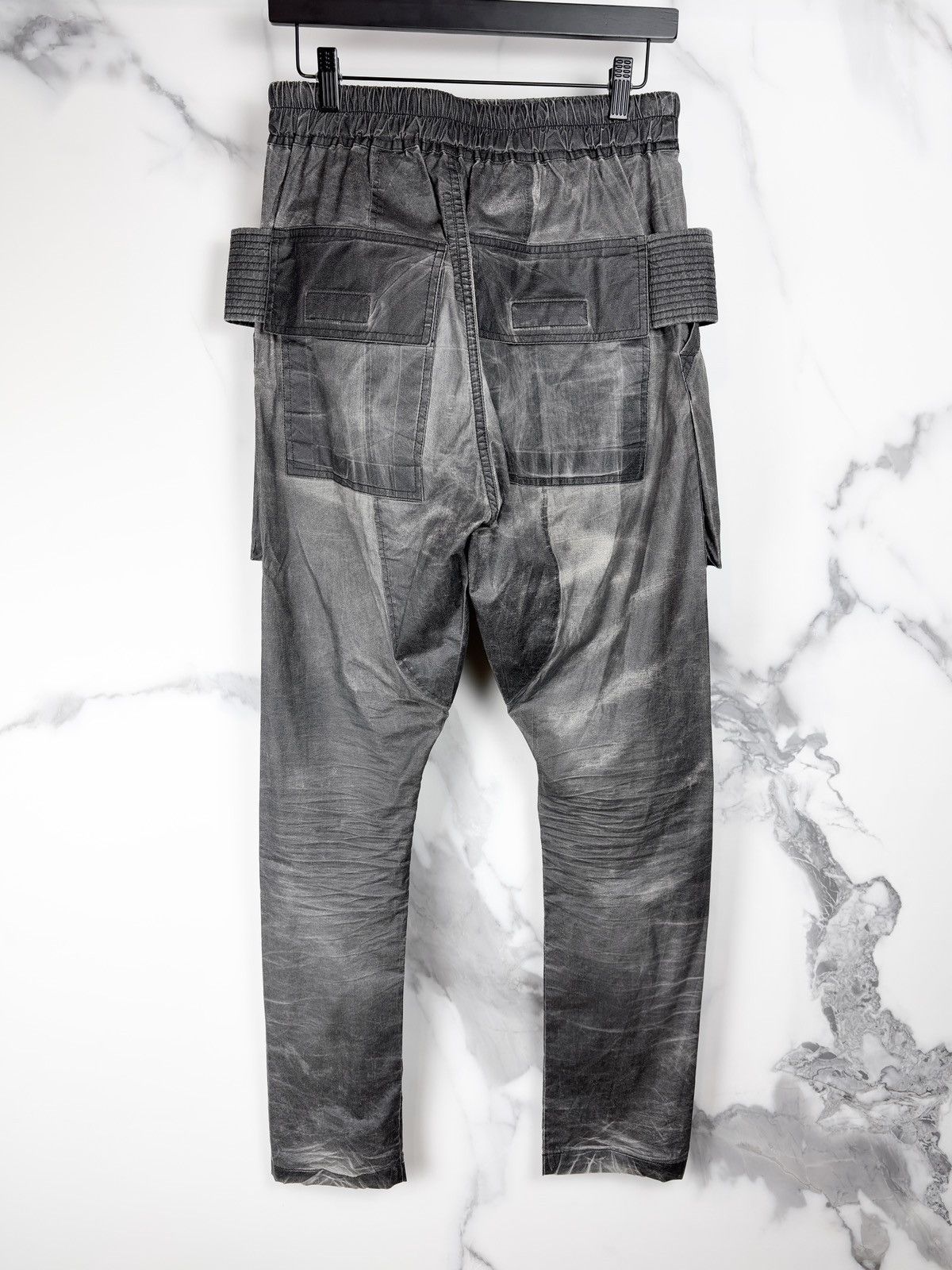 Rick Owens SS17 Rick Owens Walrus MP Waxed Coated Creatch Cargo Pants Size US 30 / EU 46 - 2 Thumbnail