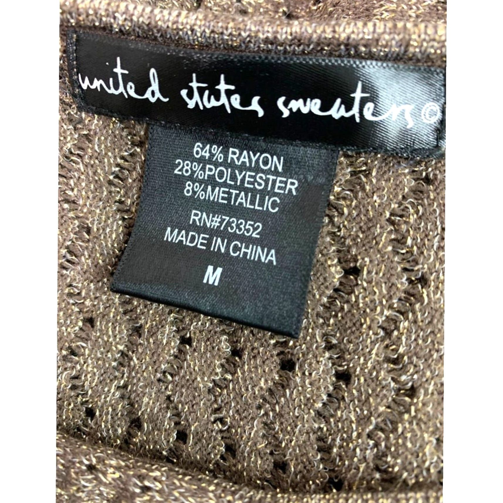 Vintage VINTAGE United States Sweaters Pullover Womens Size M Metallic Sparkle Banded Waist Brown 64% rayon 28% polyester 8% metallic Womens 60s? Size M / US 6-8 / IT 42-44 - 8 Thumbnail