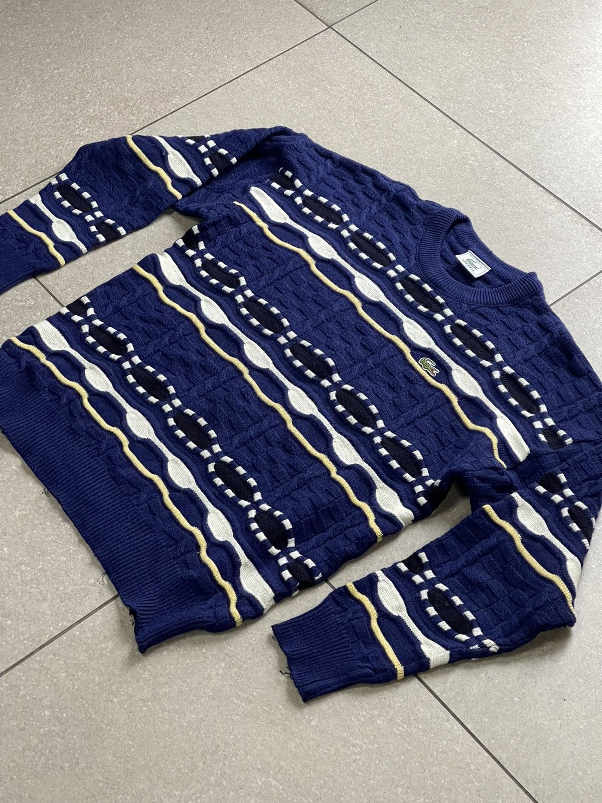 Coogi 90’s Lacoste Vintage Coogi style sweater knit multicolour Size US M / EU 48-50 / 2 - 6 Thumbnail