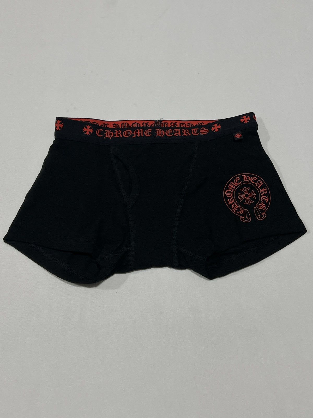 Chrome Hearts Chrome Hearts Short Boxer Briefs in White on Black 