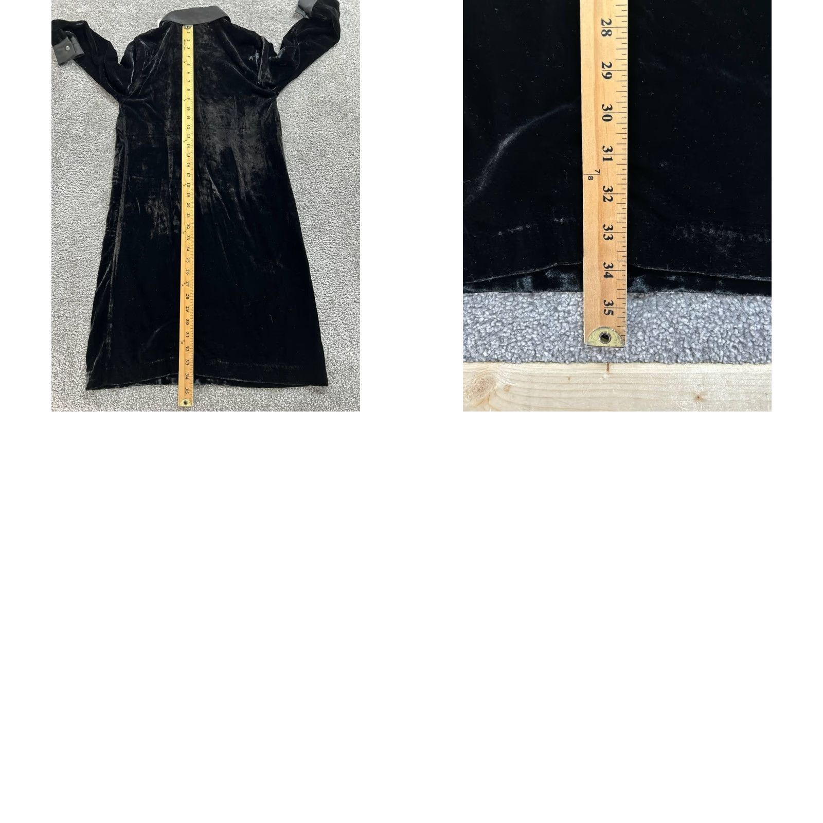 Talbots Talbots Shirt Dress Womens Petite 0P Black Velvet Long Sleeve Button Collared Party Cocktail New Size XS / US 0-2 / IT 36-38 - 8 Thumbnail