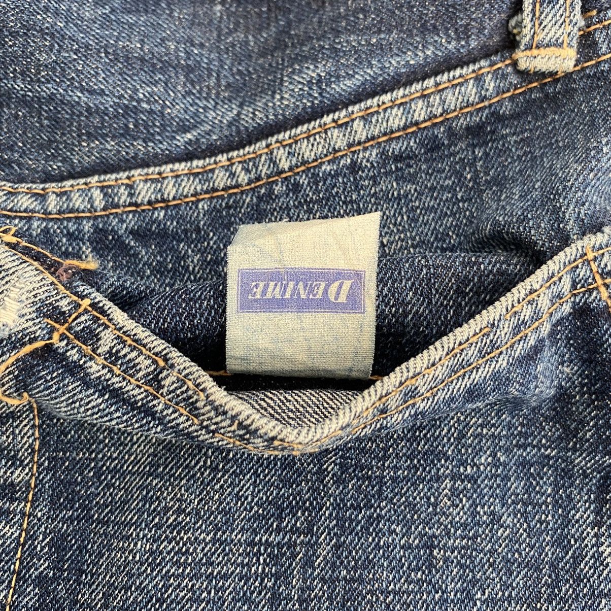 Denime Vintage 90’s Denime Faded Blue Distressed Selvedge Jeans Size US 29 - 15 Thumbnail