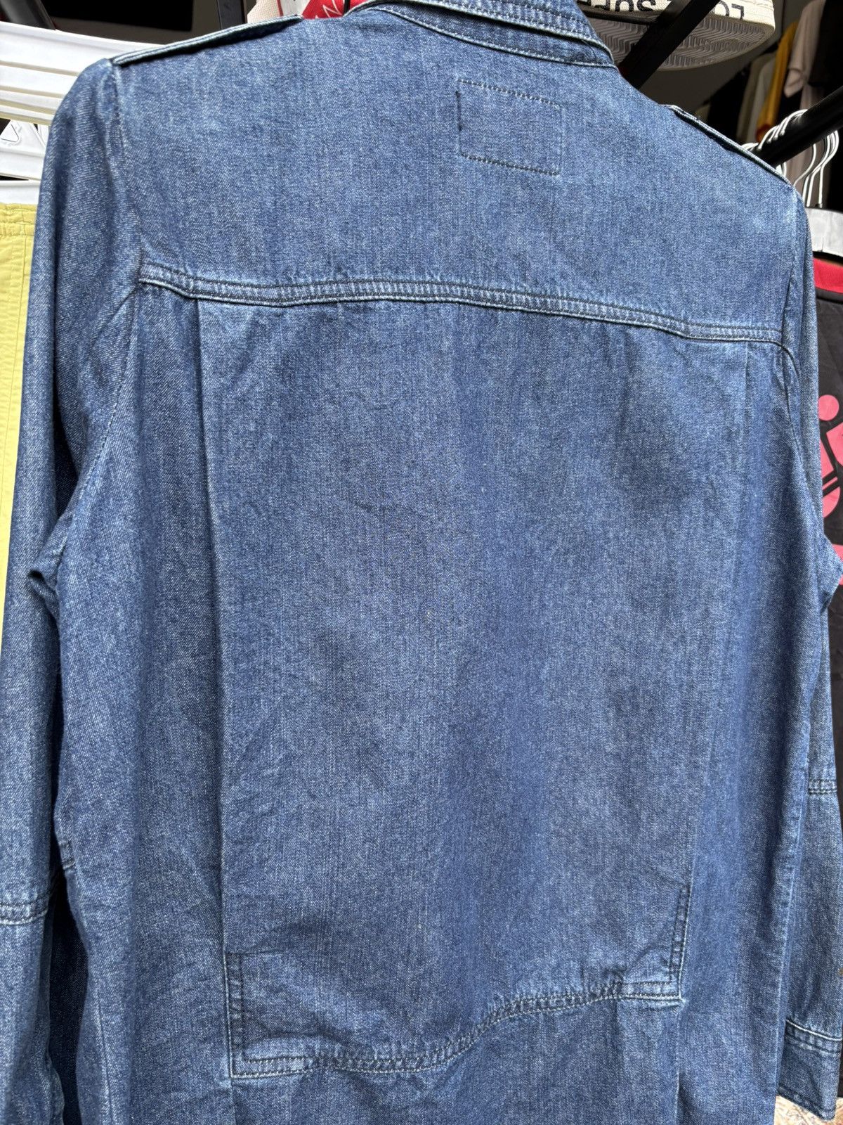 Japanese Brand Vintage Asymmetrical Denim Jacket by Jambangee Jeans Size US L / EU 52-54 / 3 - 11 Thumbnail