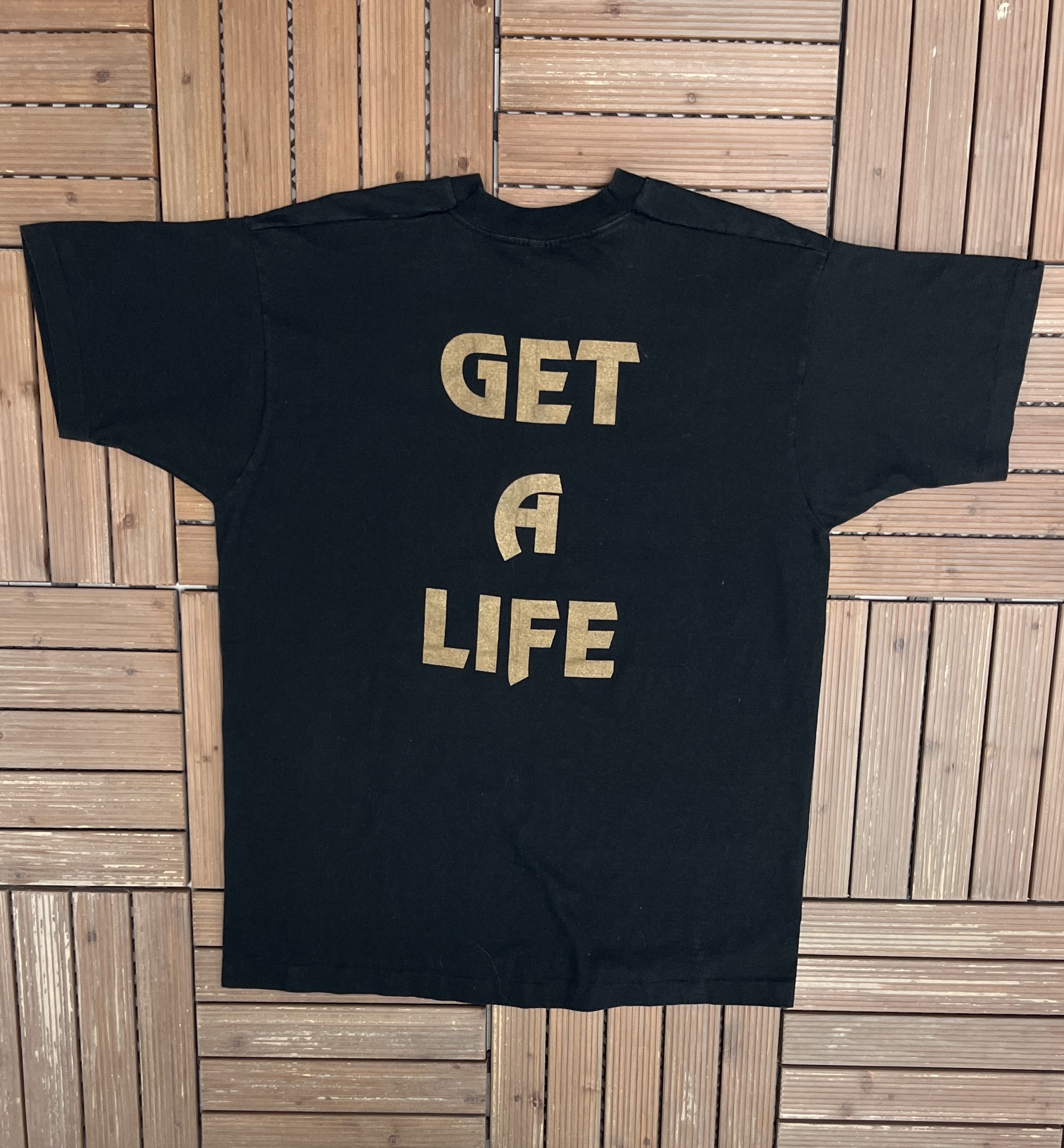 Vintage Kristy Young Get A Life Vintage Black T-Shirt Tee Size US XL / EU 56 / 4 - 4 Thumbnail