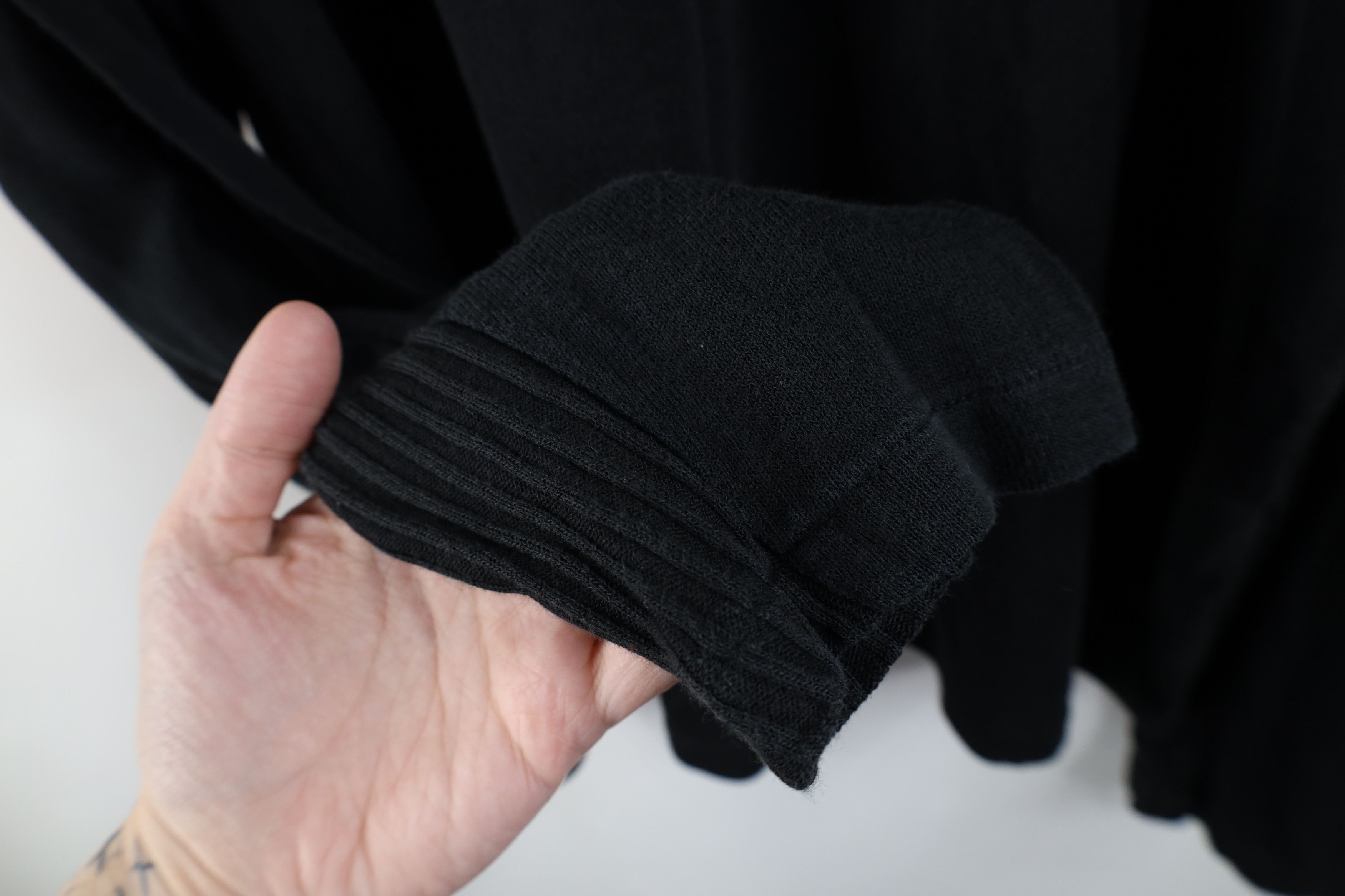 Vintage Vintage 90s Streetwear Lightweight Ribbed Knit Sweater Black Size US XL / EU 56 / 4 - 8 Thumbnail
