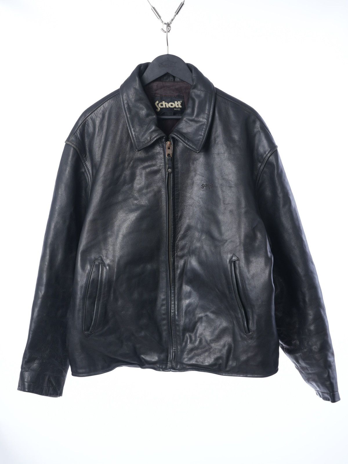 Schott NYC Genuine Leather Jacket Made In USA Vintage Rare